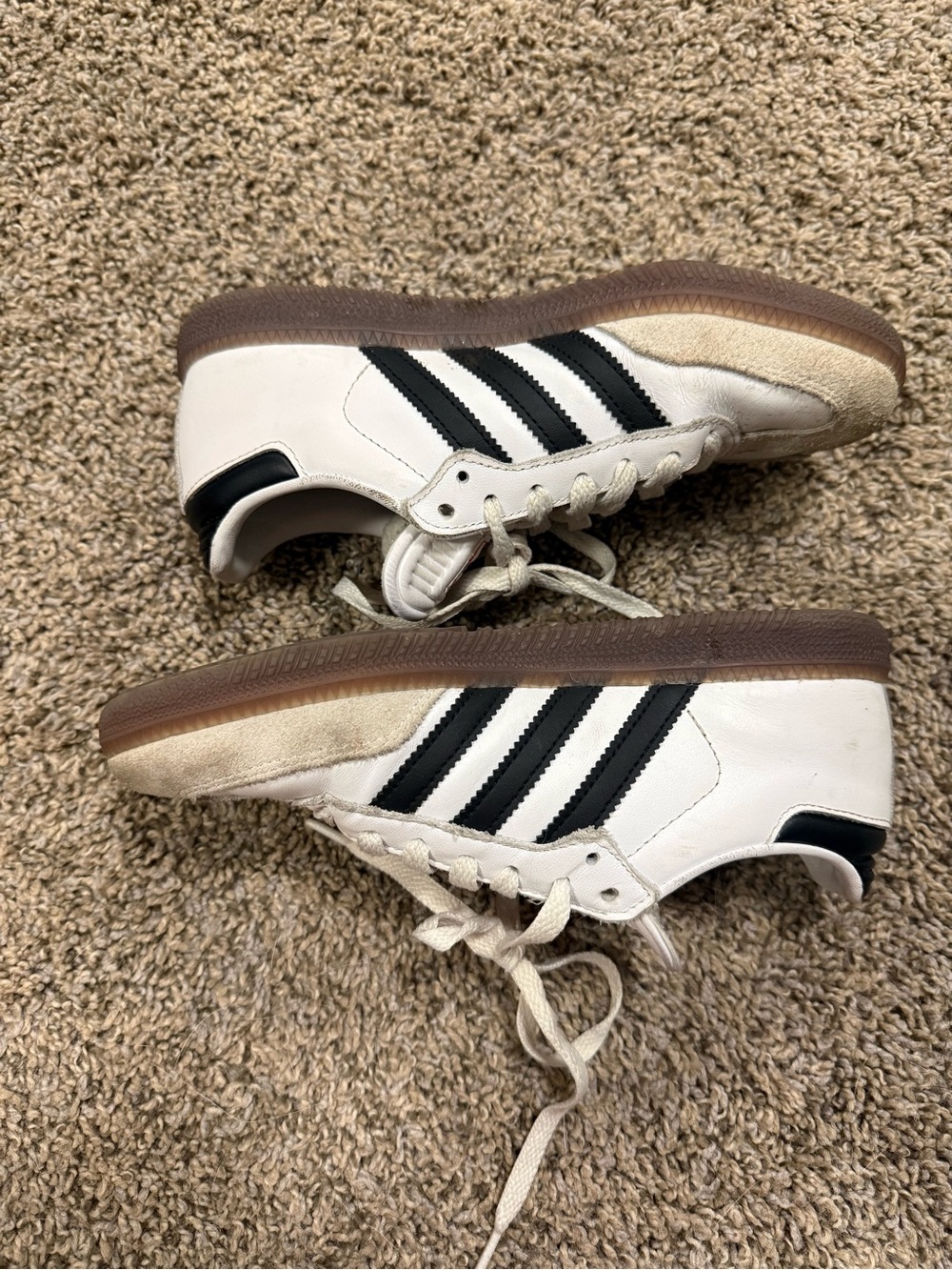 adidas White & Black Samba Low-Top Sneakers - Picture 4 of 6